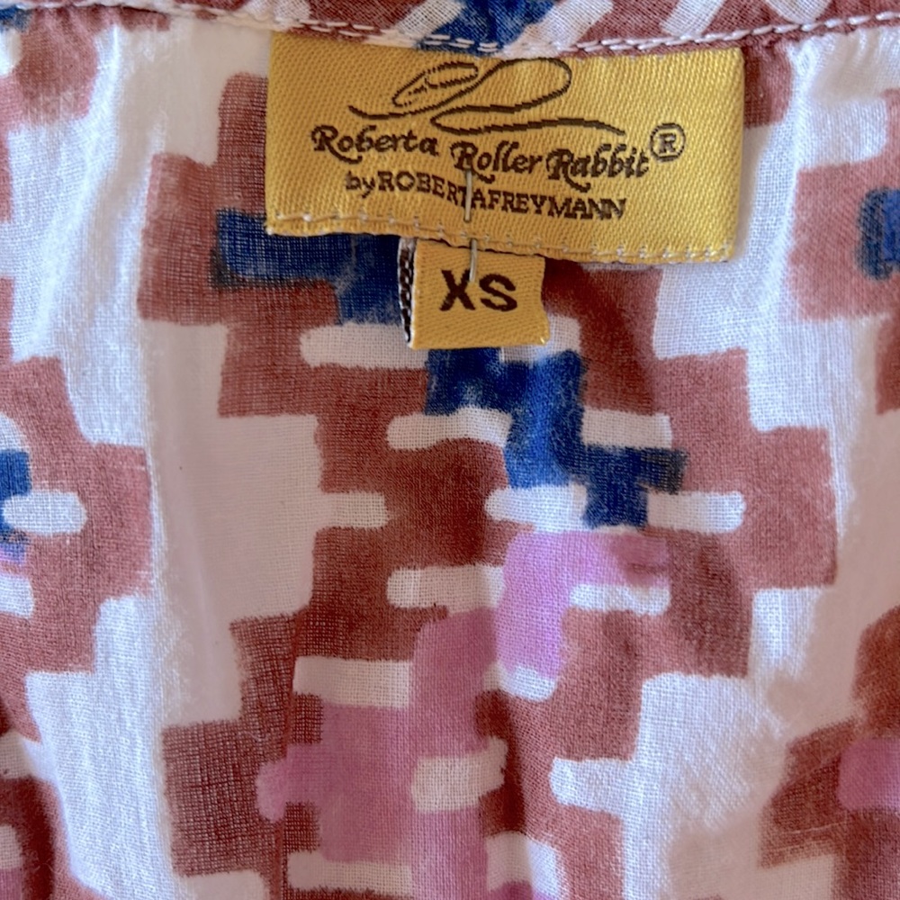 Roberta Roller Rabbit Brown Patterned Swim Cover … - image 2